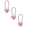 thumbnail image 1 of ZOURIH 3 Pack Combination Lock,3 Digit Heart Shaped Padlock for School Gym Locker,Cable Luggage Locks,Sports Locker Lock,Luggage,Fence,Backpack,Valentine Gift,Pink, 1 of 6