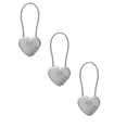 thumbnail image 1 of ZOURIH 3 Pack Combination Lock,3 Digit Heart Shaped Padlock for School Gym Locker,Cable Luggage Locks,Sports Locker Lock,Luggage,Fence,Backpack,Valentine Gift,White, 1 of 6