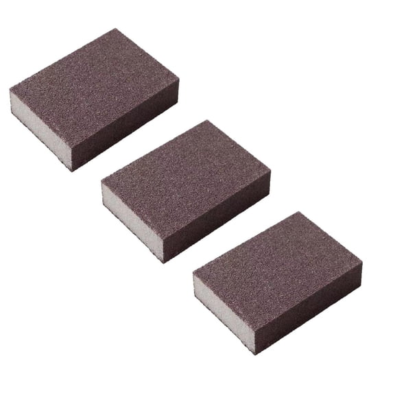 ZOURIH 3 Pack Emery Magic Wipe Sponge,Nano Carborundum Sponge,Emery Sponge Brush Eraser Scrub,Pot Scrubber Scouring Pad Kitchen Magic Cleaning Sponge for Removing Rust Cleaning Pots and Pans,Brown