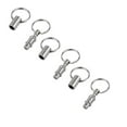 thumbnail image 1 of ZOURIH 3 Pack Quick Release Detachable Keychain Dual Pull Apart Key Chain Spring Split Snap Separate Double Key Ring Lock Valet Keys Flashlights DIY Crafts Accessories,Silver, 1 of 8