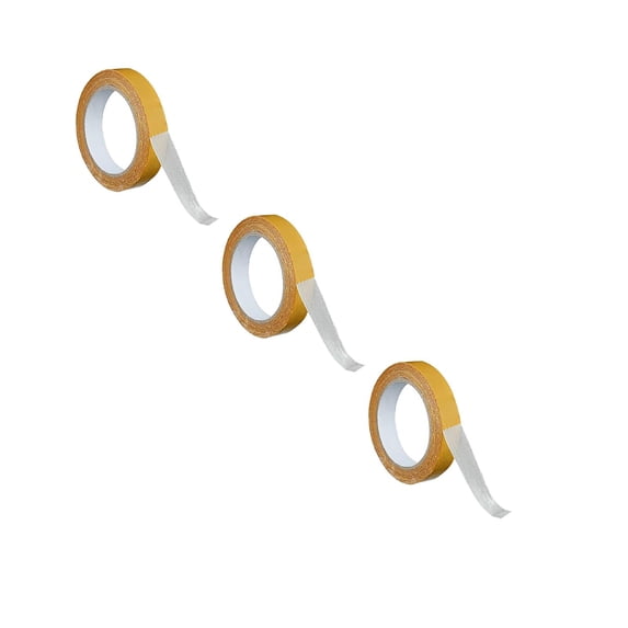 ZOURIH 3 Pcs Double Sided Tape Heavy Duty 1.2"*65.6ft,High Tack Strong Wall Adhesive Tape with Fiberglass Mesh,Removable Sticky Double Sided Mounting Type for Rugs,Carpets,Pictures,Yellow