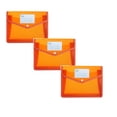 thumbnail image 1 of ZOURIH 3 Pcs Plastic Expanding File Folder,Envelope Folders for Documents,Waterproof Transparent Expandable File Folder,Large Capacity,Fit Letter/A4 Size,Orange, 1 of 6