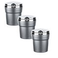 thumbnail image 1 of ZOURIH 3 Pcs Smokeless Stainless Steel LED Car Cupholder Ashtray with Lid,Detachable Windproof Mini Car Trash Can,Portable Auto Accessories,Smell Proof Ash Tray for Most Vehicles,Silver, 1 of 8