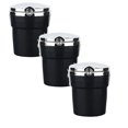 thumbnail image 1 of ZOURIH 3 Pcs Smokeless Stainless Steel LED Car Cupholder Ashtray with Lid,Detachable Windproof Mini Car Trash Can,Portable Auto Accessories,Smell Proof Ash Tray for Most Vehicles,Black, 1 of 8