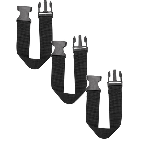 ZOURIH 3 Pcs Waist Bag Belts Extender 2cm/0.8" Wide Adjustable Belt Bag Strap Extension Fanny Pack Extender Black Nylon Elastic Strap Buckle Extension for Everywhere Belt Bags Fanny Pack,Black