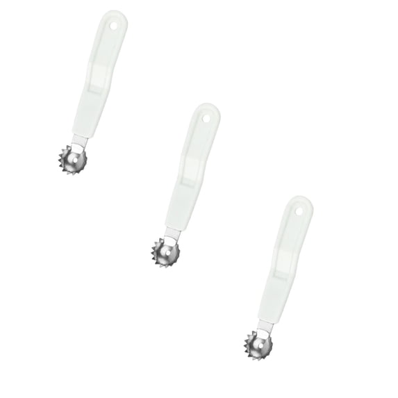 ZOURIH 3 Pcs tomato Corer tool Strawberry Huller Stem Remover,Handle with hole,Stainless Steel,Fruit Corer tool for tomato Strawberry,White