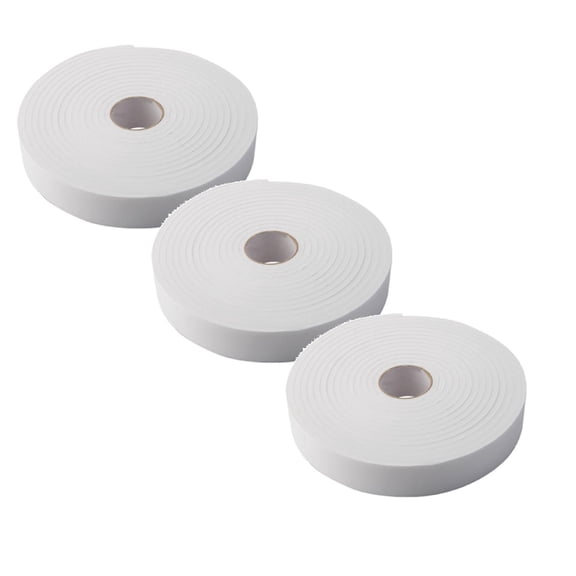 ZOURIH 3 Roll196 inch Window Weather Stripping Door Seal Strip for Bottom and Side of Door,Self Adhesive Foam Weather Strip for Window and Door Insulation Soundproofing for Interior Doors,White