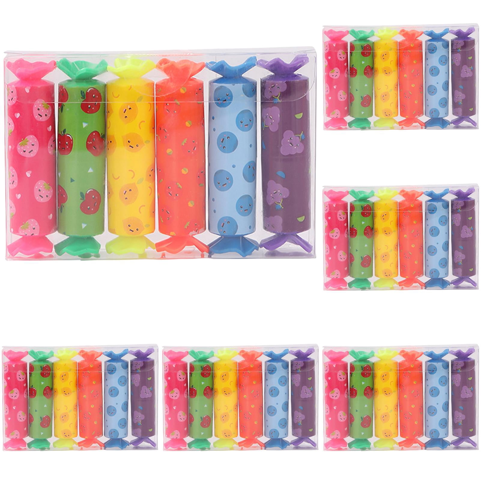 ZOURIH 30 Pieces Mini Highlighter Candy Pastel Highlighter 6 Colors Cute Chisel Tip Marker Pen for Candy Party Birthday Drawing Poster Diary Greeting Card office Supplies,Multicolor