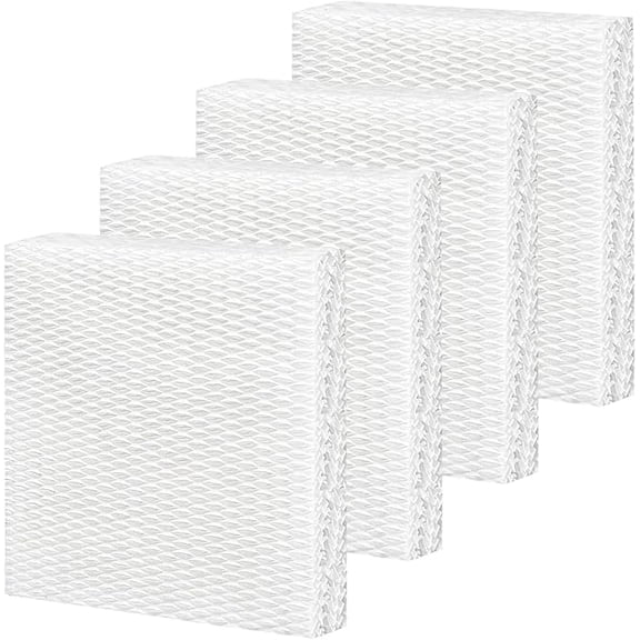 ZOURIH 4-Pack HFT600 Humidifier Replacement Wicking Filter T for Honeywell Hev615 Hev620 Humidifier,Compatible with Honeywell HFT600 Humidifier Filter T,Replace Part# HFT600T HFT600PDQ,White