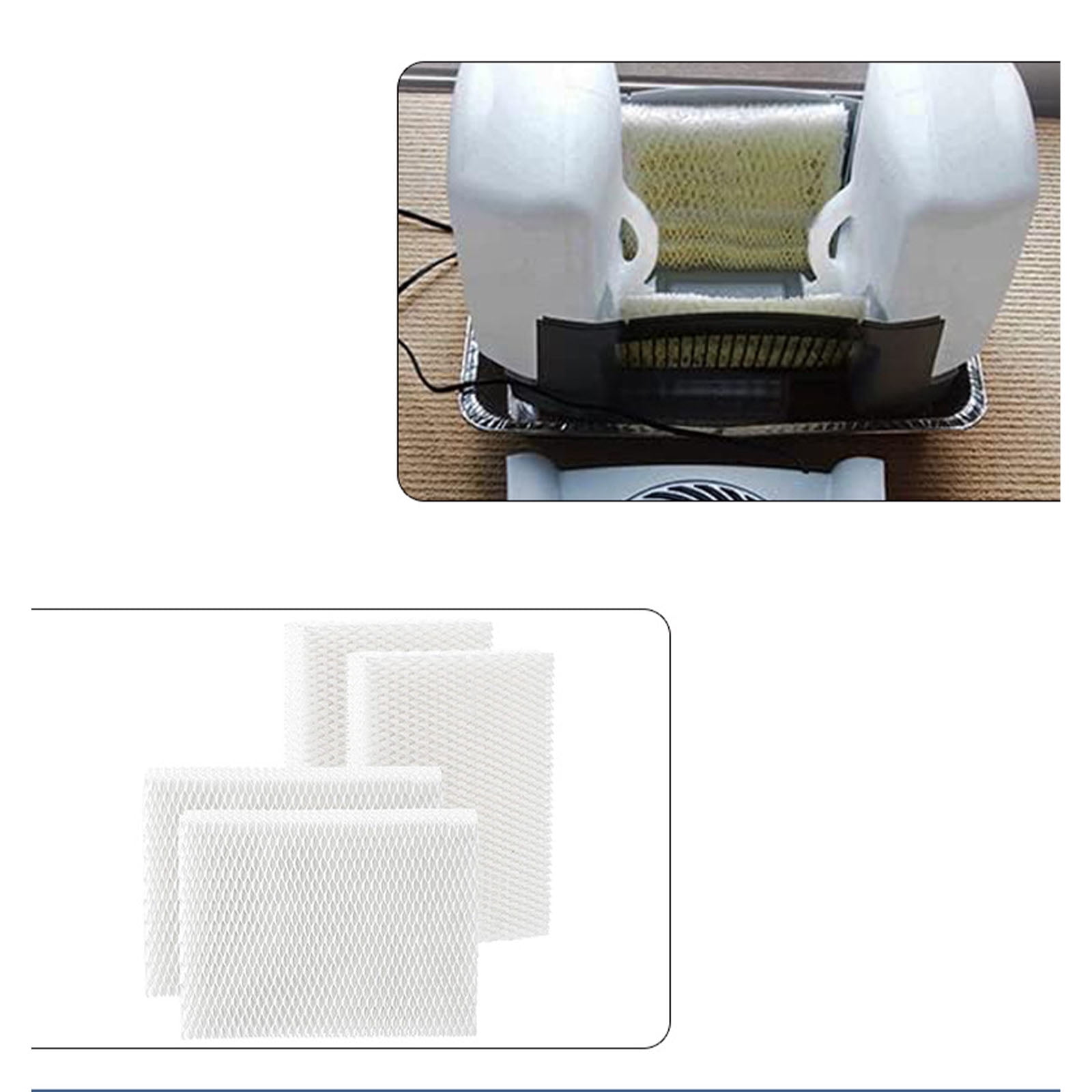 ZOURIH 4 Pack MD1-0034 Humidifier Wick Replacement Filters Compatible with Vornado EVAP2,EVAP40,EV100,EV200,EVDC300,EVDC500,EVDC505 Evaporative Humidifiers,MD1-0034-White