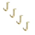thumbnail image 1 of ZOURIH 4 Pcs Heavy Duty Closet Rod Brackets for 1-inch Diameter Rods,Metal Hanging Shelf Rods Support with Screws,Gold Closet Rod Holders for Living Room Kitchen Garden and Bathroom,Gold, 1 of 8