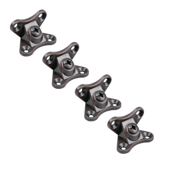 ZOURIH 4 Pcs L Bracket Detachable Corner Brace, Removable Heavy Duty Butterfly Corner Bracket for Wood Furniture Cabinet Shelves Table Chair Bed,Black