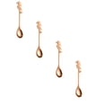 thumbnail image 1 of ZOURIH 4 Pcs Parrot Long Handle Spoons,Coffee Stirrers,Premium Stainless Steel Coffee & Ice Cream Spoons,Bronze, 1 of 8