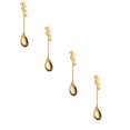 thumbnail image 1 of ZOURIH 4 Pcs Parrot Long Handle Spoons,Coffee Stirrers,Premium Stainless Steel Coffee & Ice Cream Spoons,Gold, 1 of 8