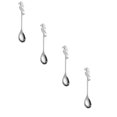 thumbnail image 1 of ZOURIH 4 Pcs Parrot Long Handle Spoons,Coffee Stirrers,Premium Stainless Steel Coffee & Ice Cream Spoons,Silver, 1 of 8