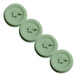 thumbnail image 1 of ZOURIH 4 Pcs Silicone Replacement Lids Fit Ball,Kerr Regular & Wide Mouth,Mason Jar Covers with Straw Hole & Stopper Plug,Dual-sided Design,Airtight Seal - Straw & Glass Not Included,Green, 1 of 8