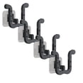 thumbnail image 1 of ZOURIH 4 Pcs Wall Mounted Shoe Rack - Premium Hanging Shoe organizer Shelf with Sticky Hanging Mounts,Door Shoe Hangers with Hooks for Slippers Storage,Black, 1 of 5