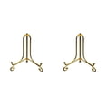 thumbnail image 1 of ZOURIH 4 inch Iron Plate Stands for Display,Plate Holder Display Stand,Gold Easel Stands for Photo,Picture Frame,Decorative Dish,Book and Tabletop Art,Gold(2PCS), 1 of 8