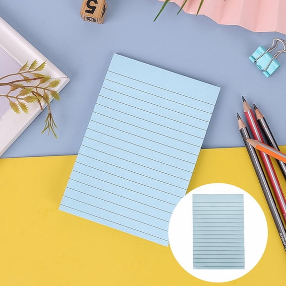 ZOURIH 4x6 inch Lined Sticky Notes, 1 Pack, Light Blue Colors, Premium Self-Adhesive Notepads, Large Sticky Pads for office & Home Use, Easy to Use, Reusable & Removable,Light Blue