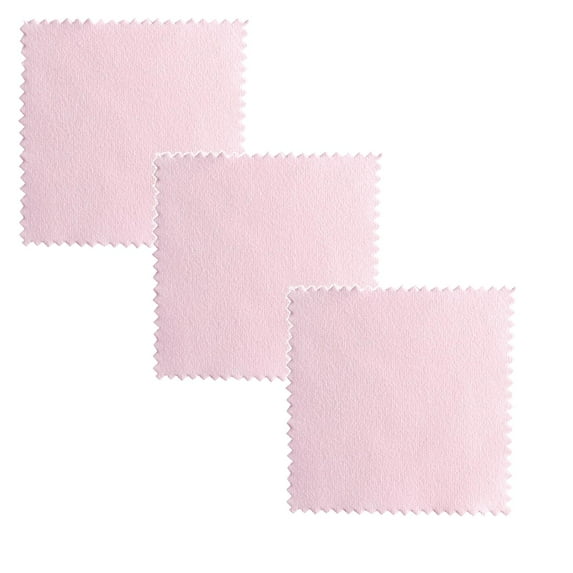 ZOURIH 5 Pcs Premium Jewelry Cleaning Cloth, Silver Polishing Cloth Individually Wrapped, for Sterling Silver, Gold, Brass, Silverware, Coin, Ring, Watch and More (3.15" x 3.15"),Pink