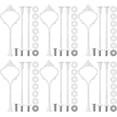 thumbnail image 1 of ZOURIH 6 Pack 3 Tier Tiered Tray Hardware Kits Fruit Cake Plate Handle Fitting Hardware Rod Dessert Stand Holder Silver Crown（Plate not Included）,Silver, 1 of 4
