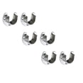 thumbnail image 1 of ZOURIH 6 Packs Stainless Steel Wardrobe Bracket U-Shaped Rod Socket Flange 1.3" Diameter Heavy Duty Closet Rod Brackets End Supports for Closet Rod with Screws,Silver, 1 of 4