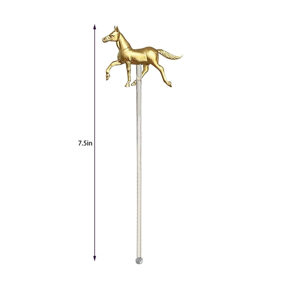 ZOURIH 7.5 inch Derby Drink Stirrers Swizzle Sticks for Cocktails Coffee Reusable Resin Horse Racing Drink Stirrers for Derby Decorations Coffee Beverage Party Bar Weddings Events,Random Style-Gold