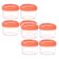 thumbnail image 1 of ZOURIH 8 Pack Salad Dressing Container, 1 oz Small Condiment Container with Lids, Dipping Sauce Cups Set, Leakproof Reusable Sauce Containers for Lunch Box Work Trip,Orange, 1 of 8