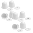thumbnail image 1 of ZOURIH 8 Pcs Toilet Bolt Caps, Universal Plastic Tall Toilet Bolt Covers with Extra Washers for Easy Installation, Sleek Push-On Toilet Screw Covers Caps for Concealing Bolts & Bathroom Decor,White, 1 of 8