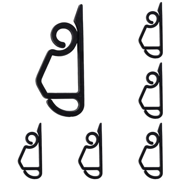 ZOURIH 90 Pieces Christmas Light Clips Outdoor Gutter Hooks Plastic Seasonal Weatherproof Clips Holiday Fence Hooks for Christmas Roof Tree Outside Hanging String Lights,Black