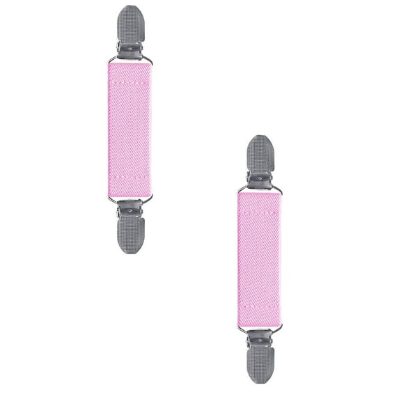 ZOURIH Adjustable Mitten Clips,2 Pcs Elastic Winter Glove Clips Dress Hat Coats Cinch Sweater Cardigan Shawl Clips for Cold Weather and Adults,Pink