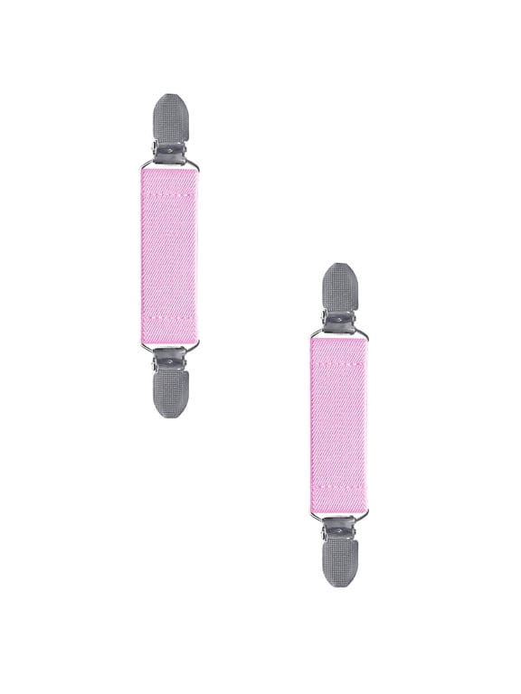 Adjustable Mitten Clips,2 Pcs Elastic Winter Glove Clips Dress Hat Coats Cinch Sweater Cardigan Shawl Clips for Cold Weather and Adults,Pink