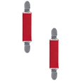 thumbnail image 1 of ZOURIH Adjustable Mitten Clips,2 Pcs Elastic Winter Glove Clips Dress Hat Coats Cinch Sweater Cardigan Shawl Clips for Cold Weather and Adults,Red, 1 of 4