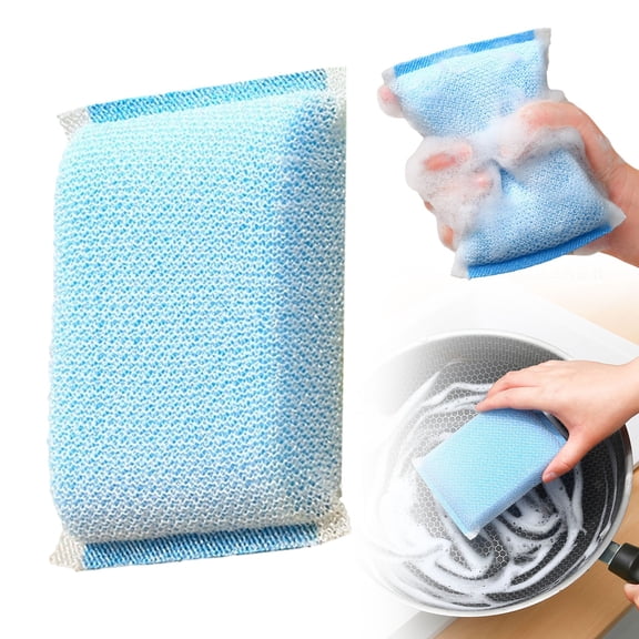 ZOURIH All-Purpose Non Scratch Sponges,Sponges Kitchen for Washing and Cleaning Dishes,Non-Stick Cookware,Premium Scrub and Scrubbers,Cleaning of Kitchen,Bathroom,and Household,Random Color