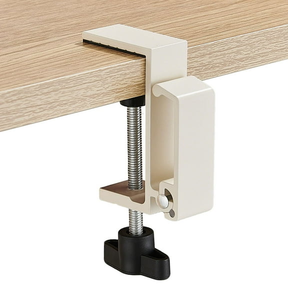 ZOURIH All Aluminum Foldable Headphone Holder for Desk, Headset Stand for Desk,Backpack Holder Hook for Desk,Table Bag Hook,Under Desk Clamp Hook for Gaming PC Accessories,Beige