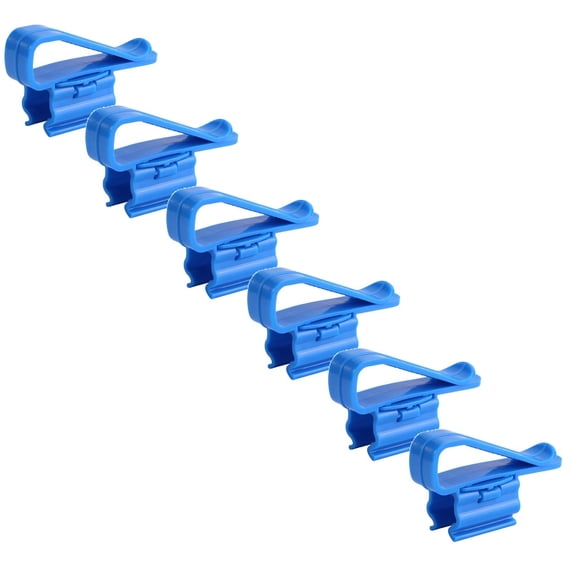 ZOURIH Aquarium Hose Holder Clip - 6 Pcs Water Pipe Mount Bracket,Fish Tank Tubing Clamp | Aquarium Filtration Accessories Supply,Secure Bucket Mounting tool with Home Turtle Tank Support,Blue
