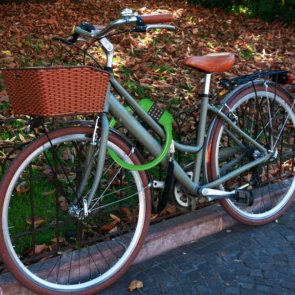 ZOURIH Bike Lock,Green Heavy Duty Anti theft Bike U Locks,Upgraded High Security 4 Digit Resettable Combination Password Bicycle U-Lock,Thicken Steel Shackle Locks for Electric Bike,Motorcycle,Green