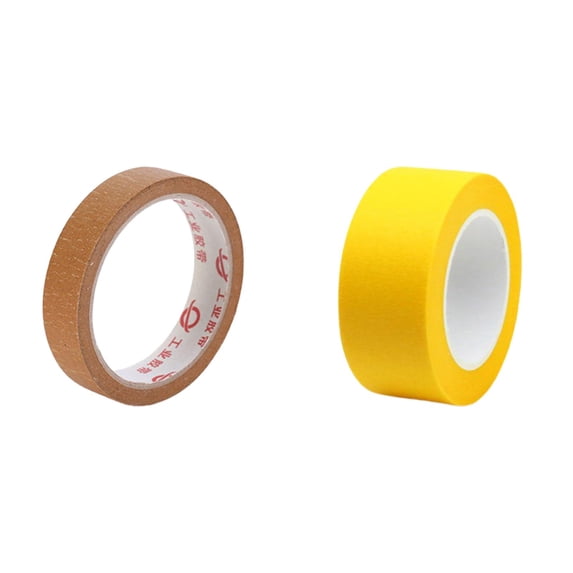 ZOURIH Brown+Yellow Masking Tape,Colored Painters Tape for Arts and Crafts,0.39" x22Yard Drafting Tape,Craft Tape,Labeling Tape,Paper Tape,Colored Tape,2