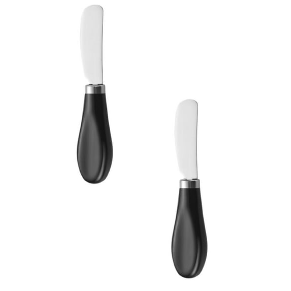 ZOURIH Butter Spreader Knife, 2-Pack Stainless Steel Cheese and Butter Knives with Ceramic Handle, Dishwasher Safe, for Soft & Hard Cheese, Jam, Cold Butter,