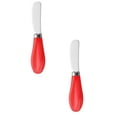 thumbnail image 1 of ZOURIH Butter Spreader Knife, 2-Pack Stainless Steel Cheese and Butter Knives with Ceramic Handle, Dishwasher Safe, for Soft & Hard Cheese, Jam, Cold Butter,, 1 of 8