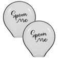 thumbnail image 1 of ZOURIH Ceramic Spoon Rest for Stove top,2 Pcs Porcelain Spoon Holder, Large Utensil Rest for Kitchen Counter, Spoon Rest for Spoon, Ladle, Spatula, Modern Farmhouse Kitchen Decor,White, 1 of 8