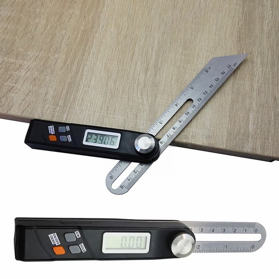 ZOURIH Digital Angle Finder Protractor 0-360 Degree T-Bevel Gauge & Protractor with Horizontal Vertical Bubble & Full LCD Display for Woodworking, Metalworking, Construction,Black
