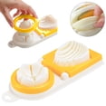 thumbnail image 1 of ZOURIH Egg Slicer with Stainless Steel Wire Egg Slicer,Multifunctional Egg Cutter for Even Slicing & Wedging,Evenly Slicing Boiled Eggs Ham Banana and Strawberry,Style 2-Yellow, 1 of 4
