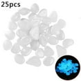 ZOURIH Glowing Stones 25 Pcs Glow In The Dark Garden Rocks Pebbles