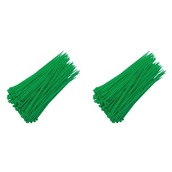 ZOURIH Green Zip Ties, 100pcs Cable Zip Ties 8 Inch, Heavy Duty Plastic Wire Ties with 50lb Tensile Strength, Self-Locking Black Nylon Tie Wraps for Indoor and Outdoor