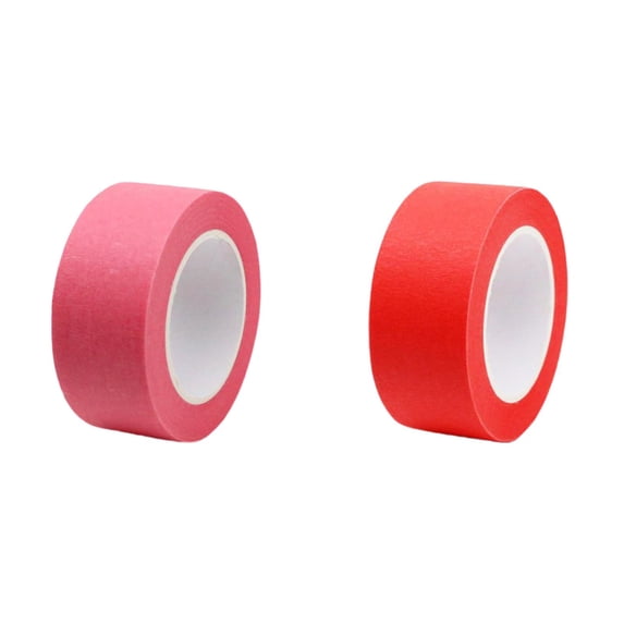 ZOURIH Hot Pink+Red Masking Tape,Colored Painters Tape for Arts and Crafts,0.39" x22Yard Drafting Tape,Craft Tape,Labeling Tape,Paper Tape,Colored Tape,2