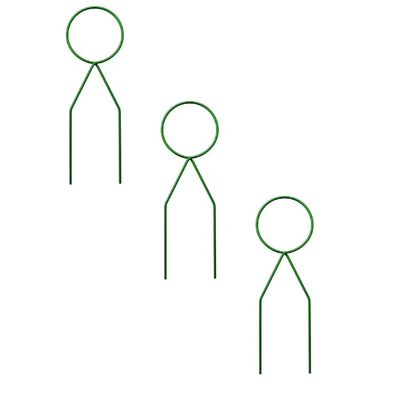 ZOURIH Indoor Plant Trellis for Climbing Plants,3 Pcs 13.4 inch Small Garden Metal Trellis for Potted Plants Outdoor with Different Patterns for Vine Ivy Flower Plant Support,Type D-Green