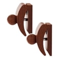 thumbnail image 1 of ZOURIH Large Tapestry Hangers,2 Psc Wooden Quilt Hangers for Wall Display,Rug Hanger for Wall Hangings,Quilt Rack Clamps Mount,Decorate with your with any Fabric and Wool (Clips with Hardware),Brown, 1 of 7