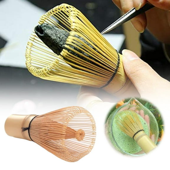 ZOURIH Matcha Whisk - 1 Pack Bamboo matcha Whisk, Handcrafted Traditional Japanese Chasen, 100-Prong Matcha Stirrer Wisk Mixer Brush for Authentic Matcha Tea Preparation,Beige