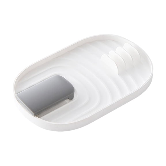 ZOURIH Multifunctional Spoon Rest, 1 PCS Foldable Pot Lid Holder Spoon Rest Pan Pot Cover Lid Rack Shelf Standfor Stove top Kitchen Gadgets Utensil Holder for Home Use Stove,White